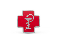 Серебряный значок Медицинский крест 